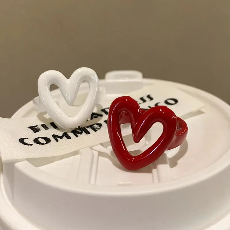 Enamel Heart Sweet Ring