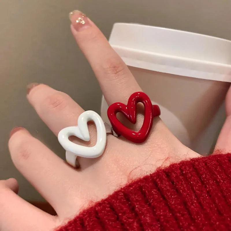 Enamel Heart Sweet Ring