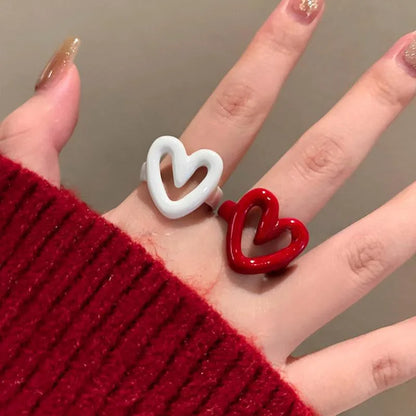 Enamel Heart Sweet Ring