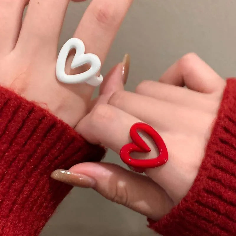 Enamel Heart Sweet Ring